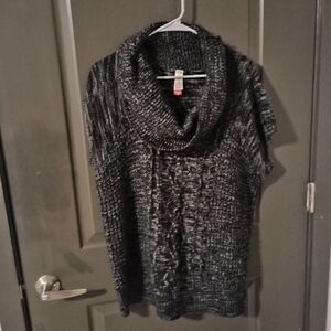 No Boundaries Charcoal Cowl Neck Sweater